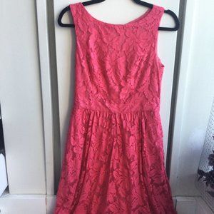 Donna Morgan pink floral lace sleeveless dress